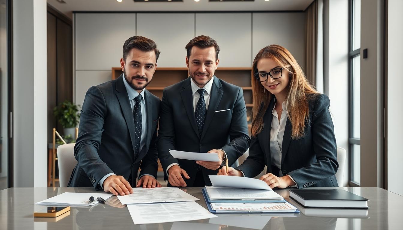 Senior legal team and family support